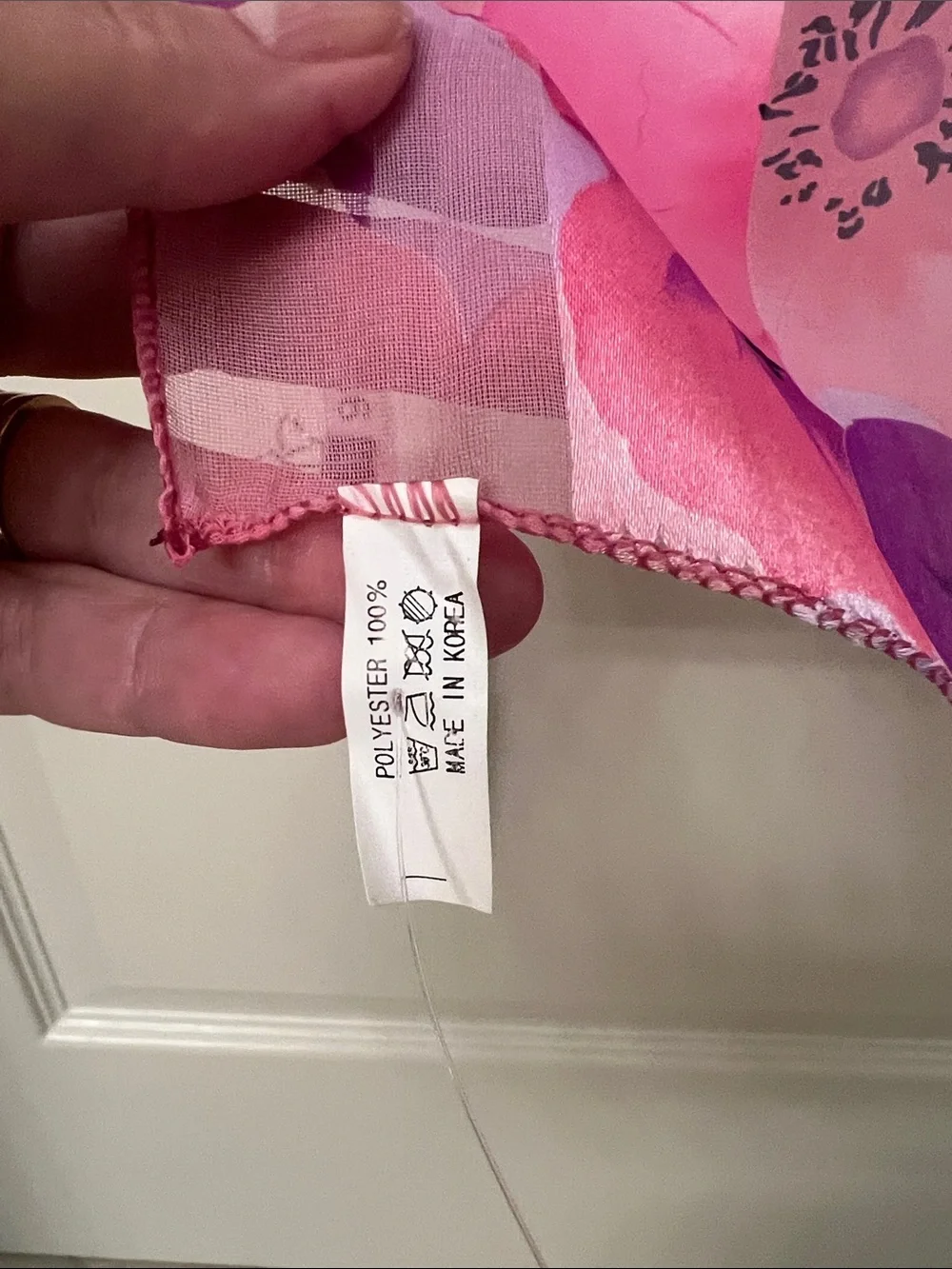 Pink & Purple Floral Oblong Scarf